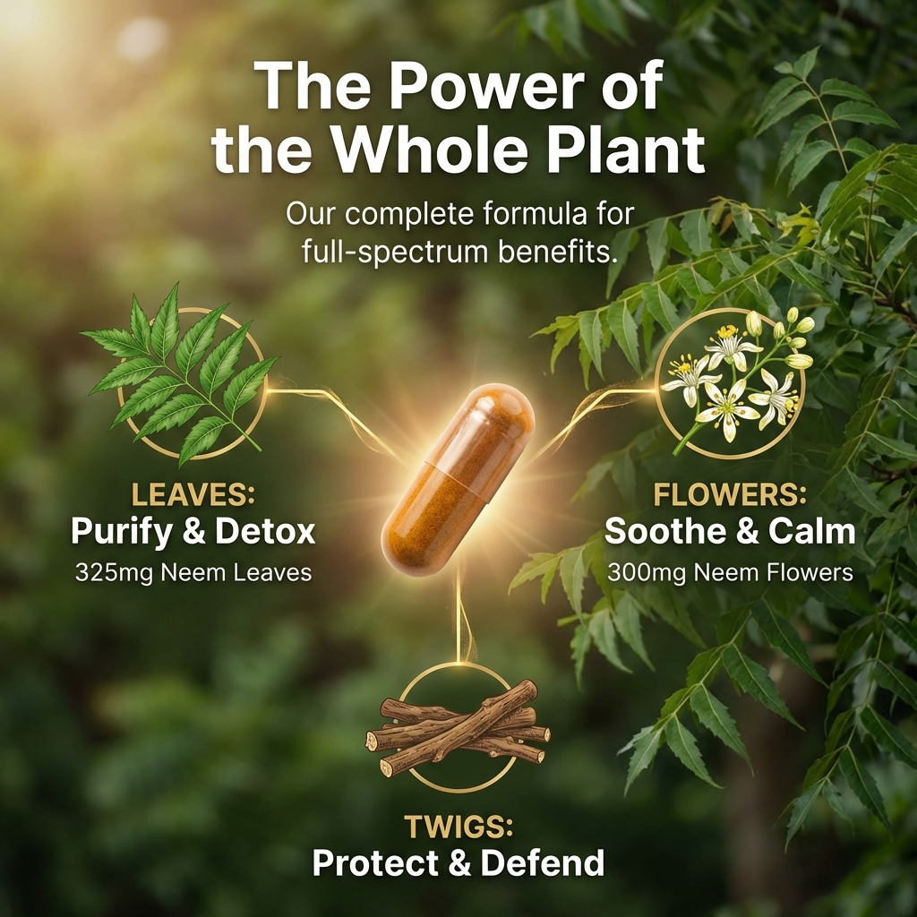 Neem 90 Capsules Bottle