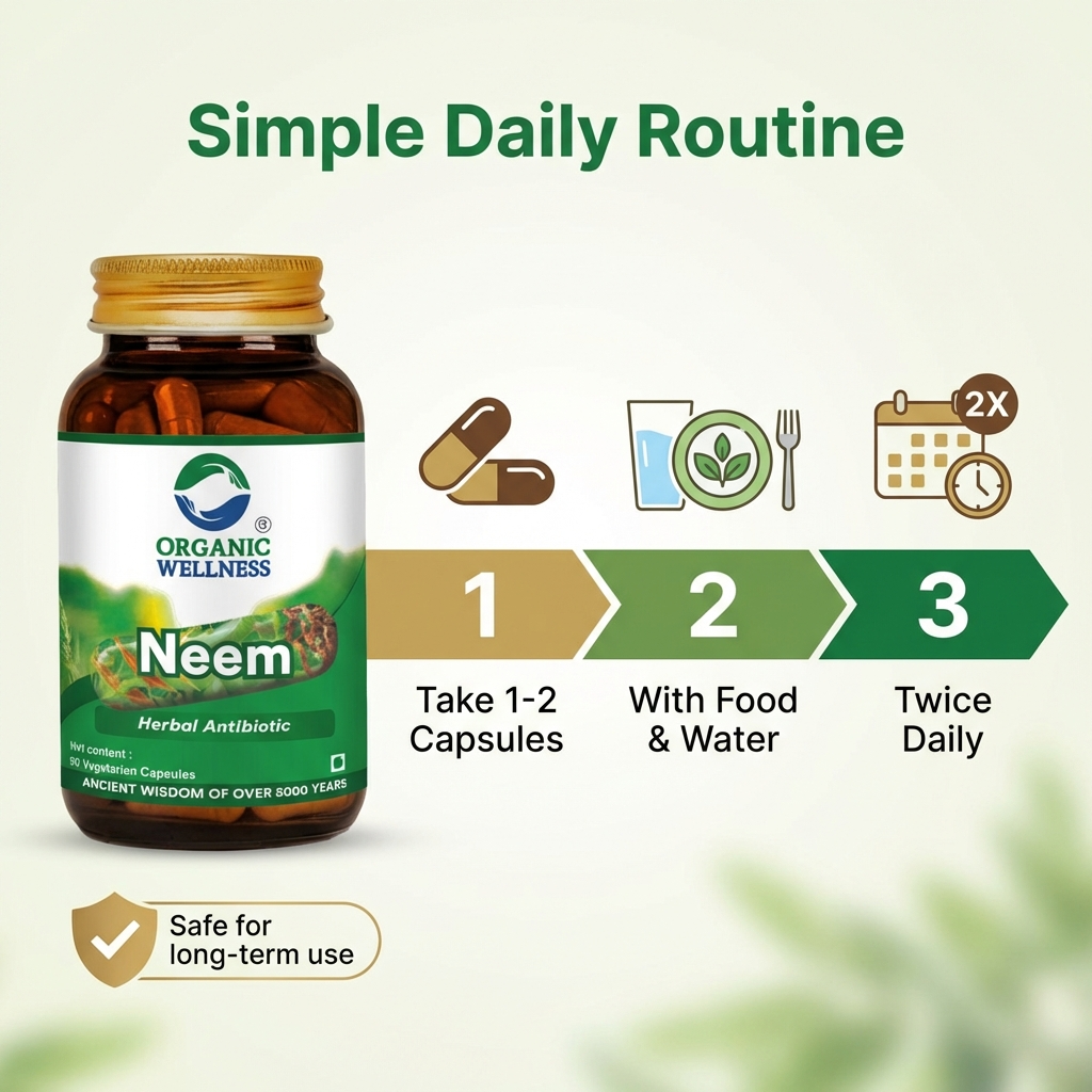 Neem 90 Capsules Bottle