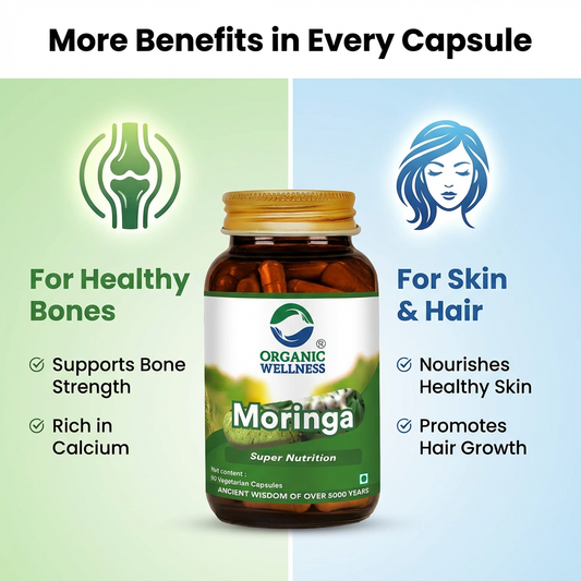 Moringa Essential Nutrition 90 N Veg Capsules | Sahjan | Drumstick Leaf Powder for Weight Loss