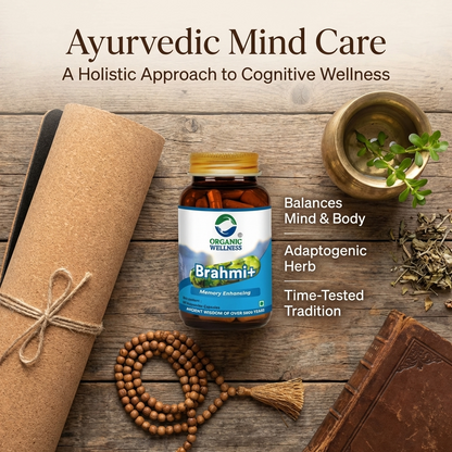 Organic Wellness Brahmi+ 90 Capsules II Memory Booster