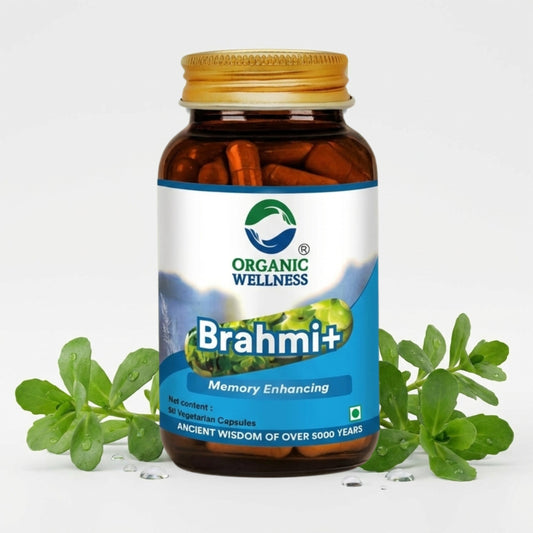 Organic Wellness Brahmi+ 90 Capsules II Memory Booster