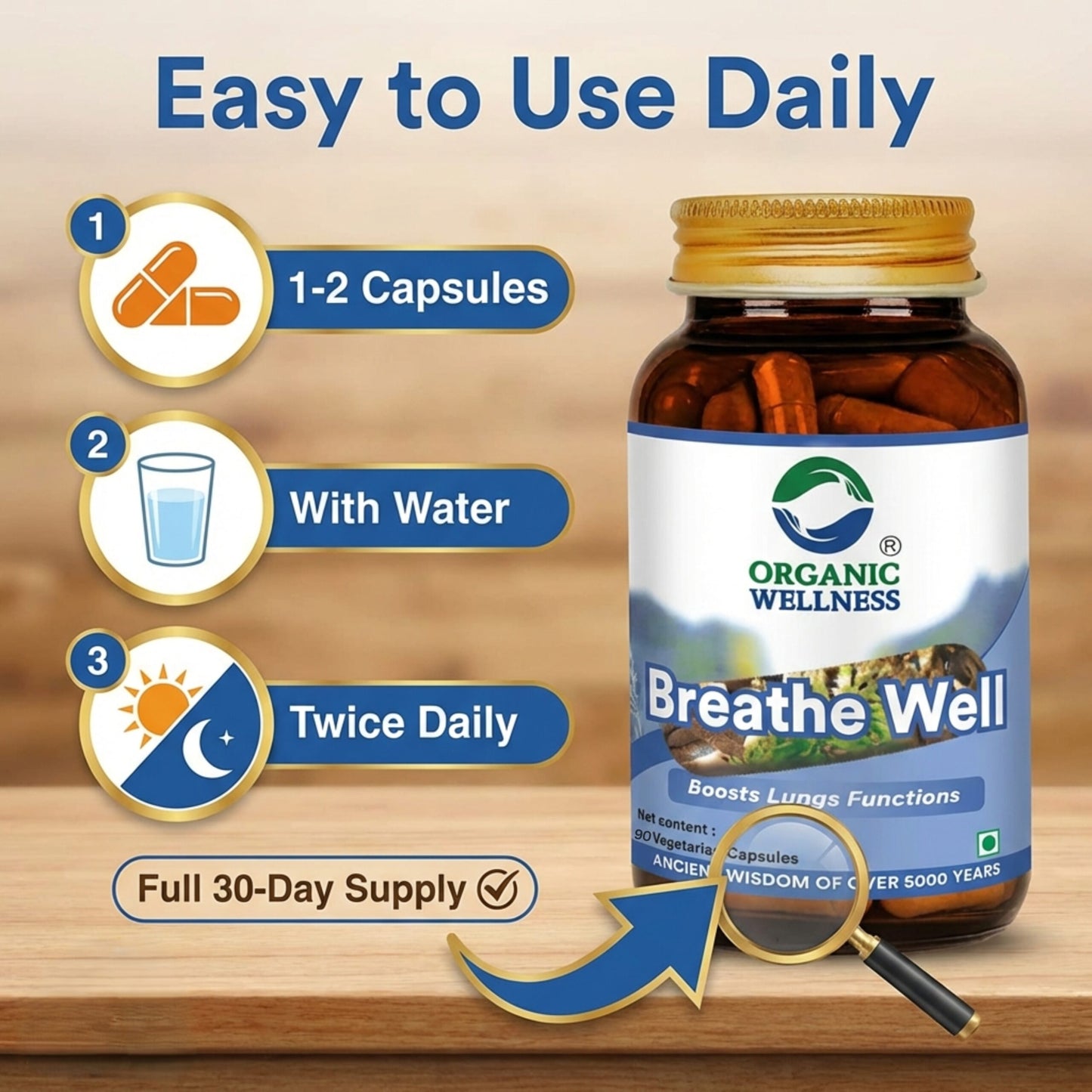 Organic Wellness Man-X 60 Capsules II Immunity Booster